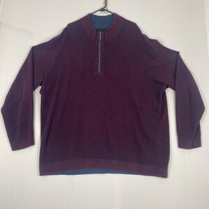 Tommy Bahama Mens Flipshore Zip Reversible Pullover Sweater Size 3XL Comfort